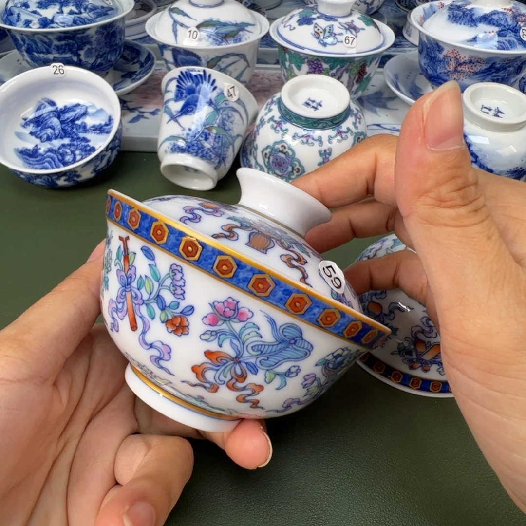 景德镇纯手工纯手绘茶具木木59