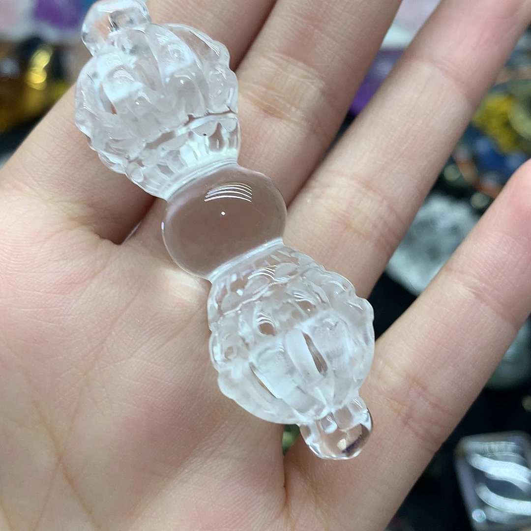 珠宝半成品水晶未镶嵌吊坠