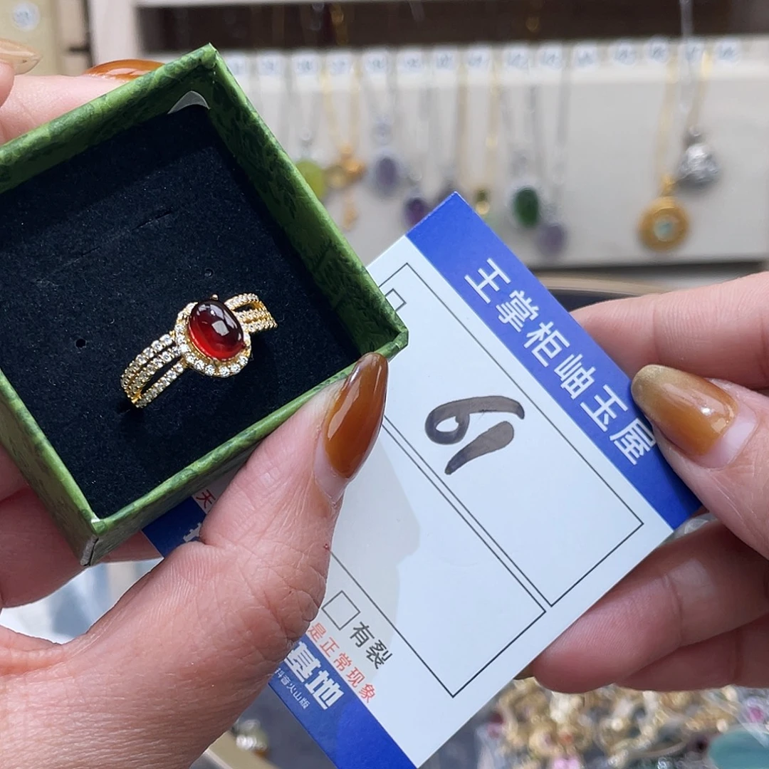 颈饰银S925镶嵌石榴石