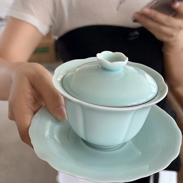 龙泉云间青瓷小米茶器