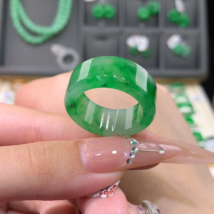 未镶嵌戒指翡翠21-23扳指