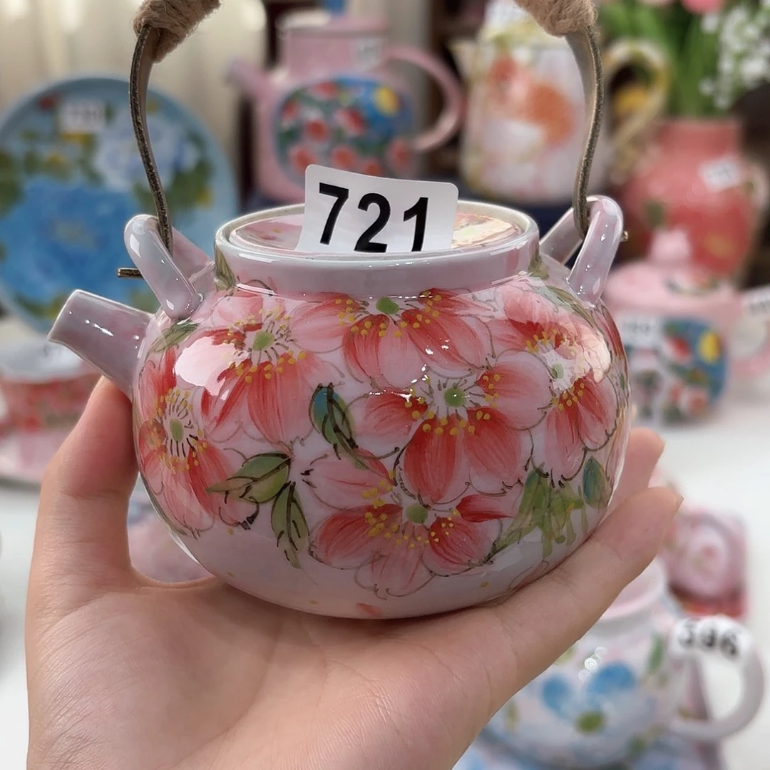 景德镇手绘高温釉下彩陶瓷茶具
