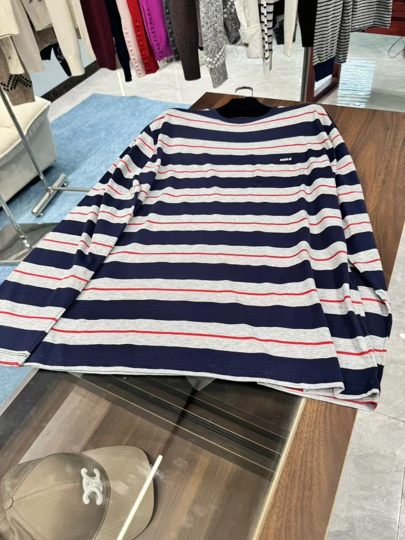 25秋冬妙妙3色条纹OS版型长袖T