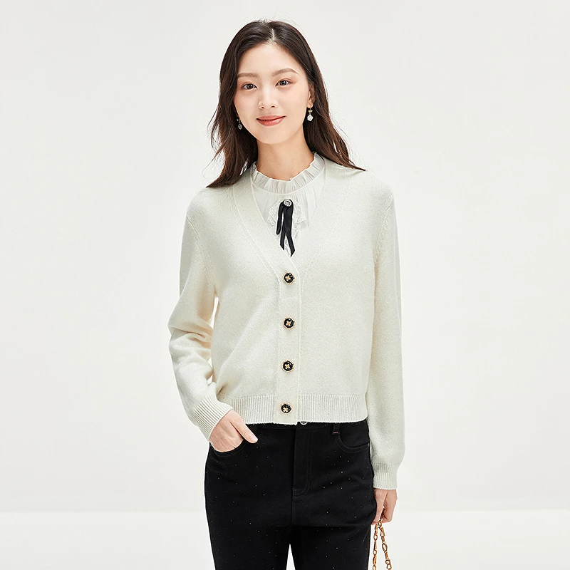 【商场同款】【珠片羊绒】Koradior珂莱蒂尔商场同款25年春季新款