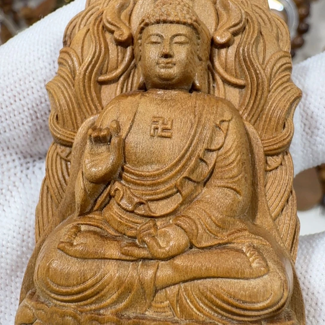 哥***哥无事牌檀香木6.9×3.9大日如来牌牌