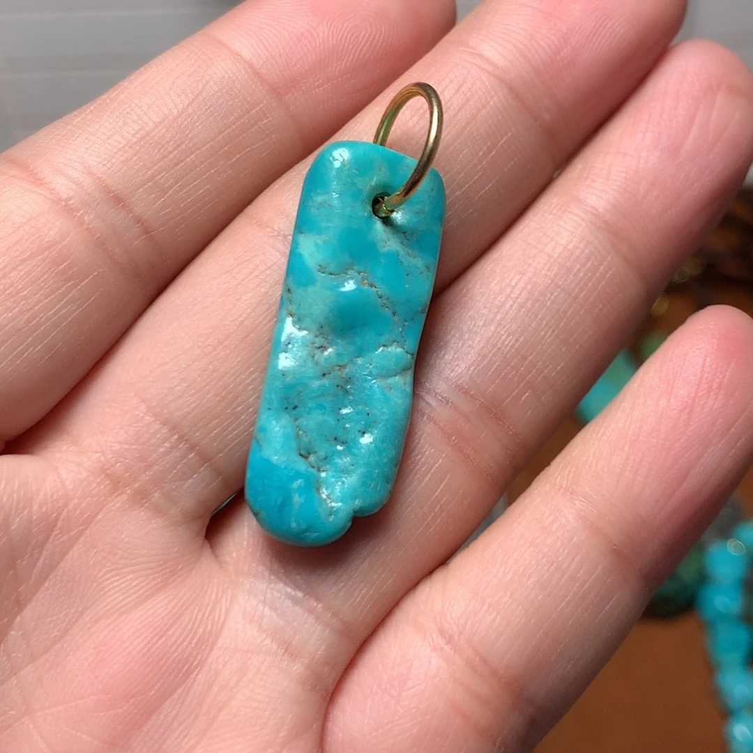 三***菱绿松石未镶嵌珠宝奇石