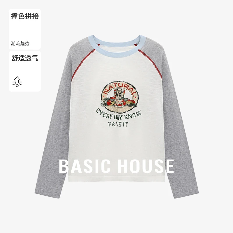Basic House/百家好秋季新款纯欲慵懒风休闲针织衫-B0625B5HUQ2