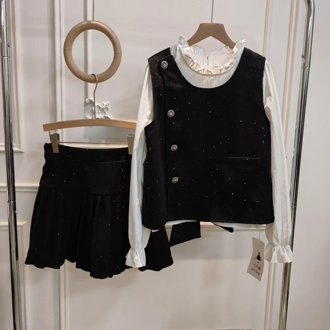 马甲54裙长40    1098【时光手帐】三件套