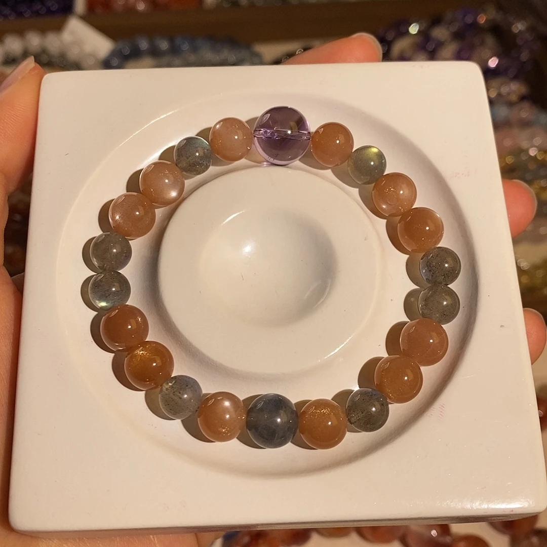 水晶手链未镶嵌月橙