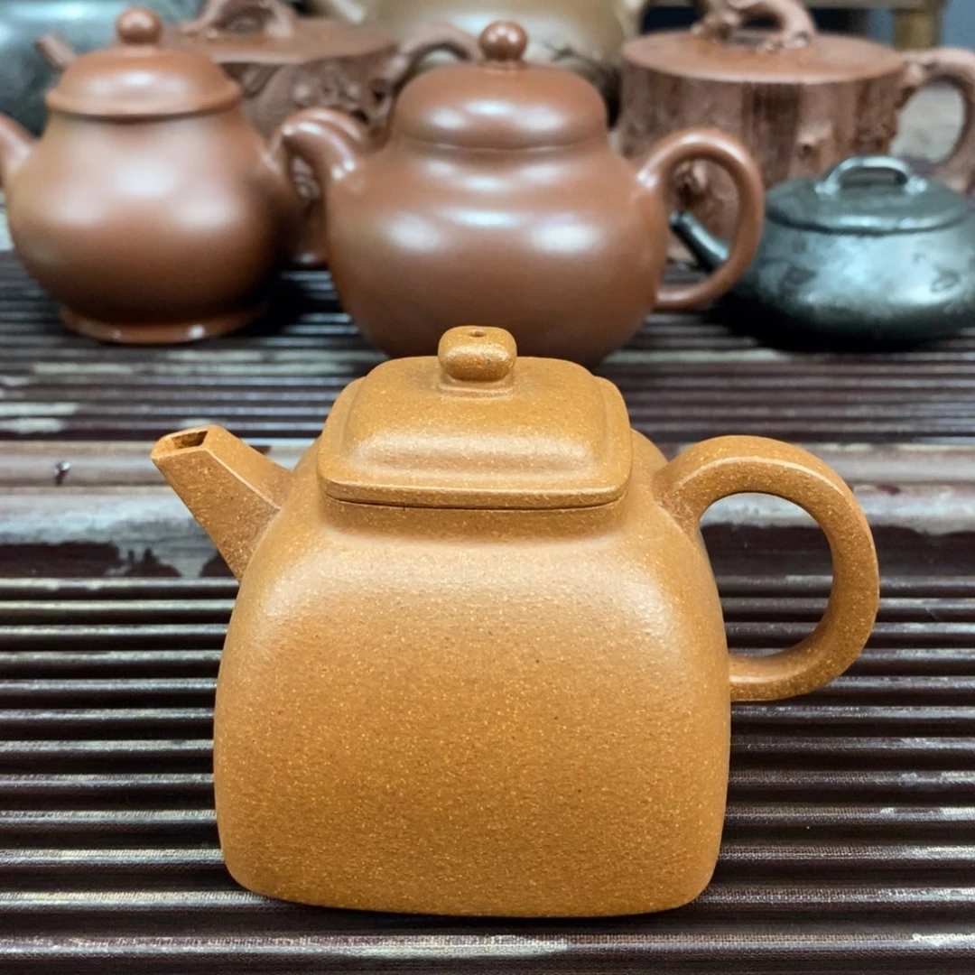 茶壶紫砂宜兴原矿紫砂壶四方坦然180c