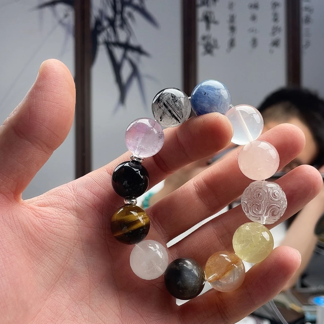 水晶手链未镶嵌多宝深色系列