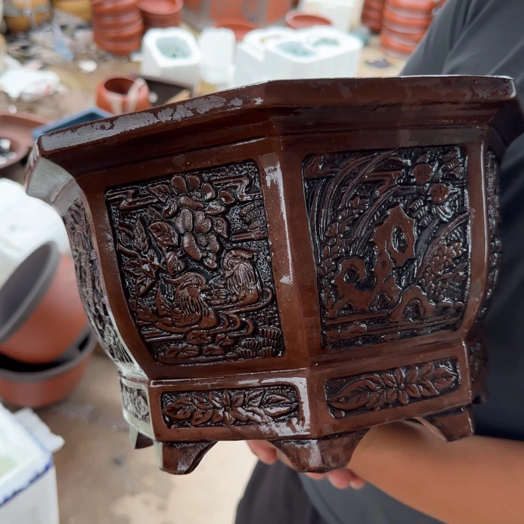 紫砂花盆口径27.17口径