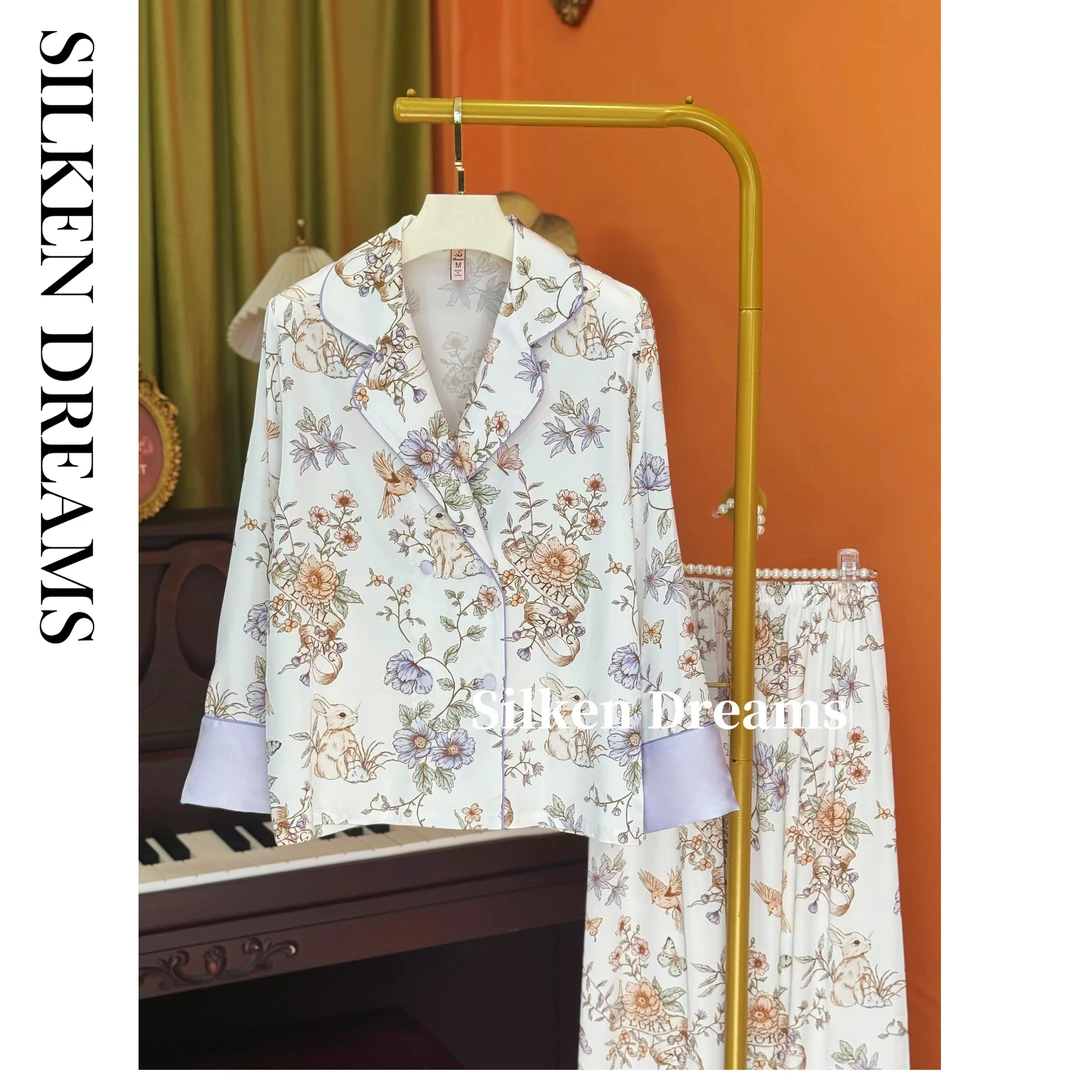 【帕斯蒂尔｜维多格调】春秋时尚潮流薄款睡衣家居服长袖套装7