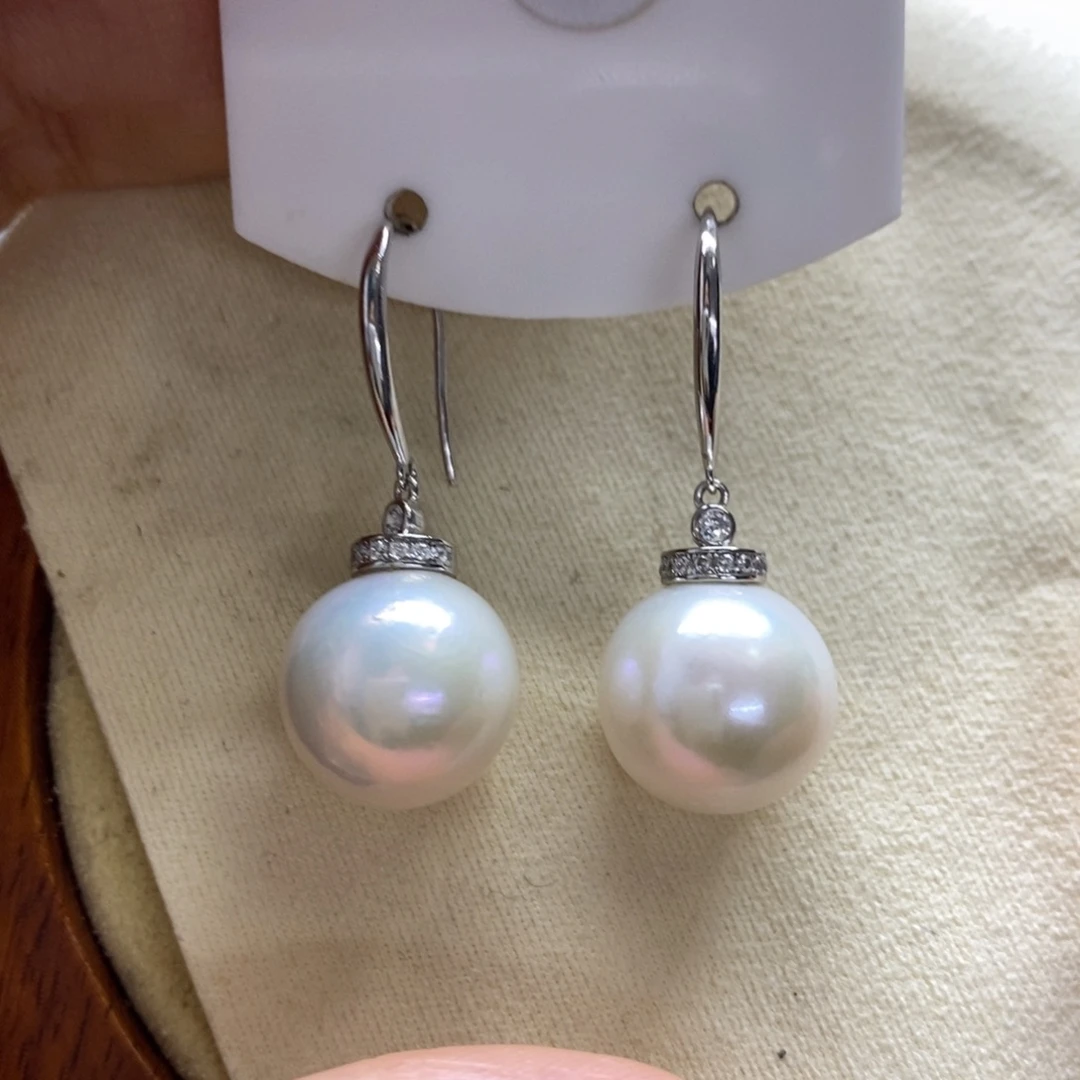 耳饰淡水珍珠银S925镶嵌