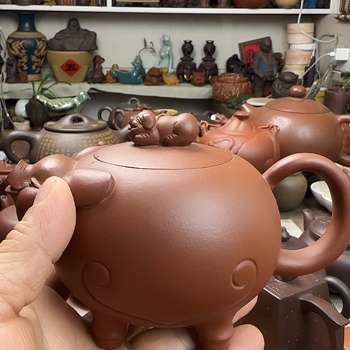 忠***紫泥茶壶原矿紫砂