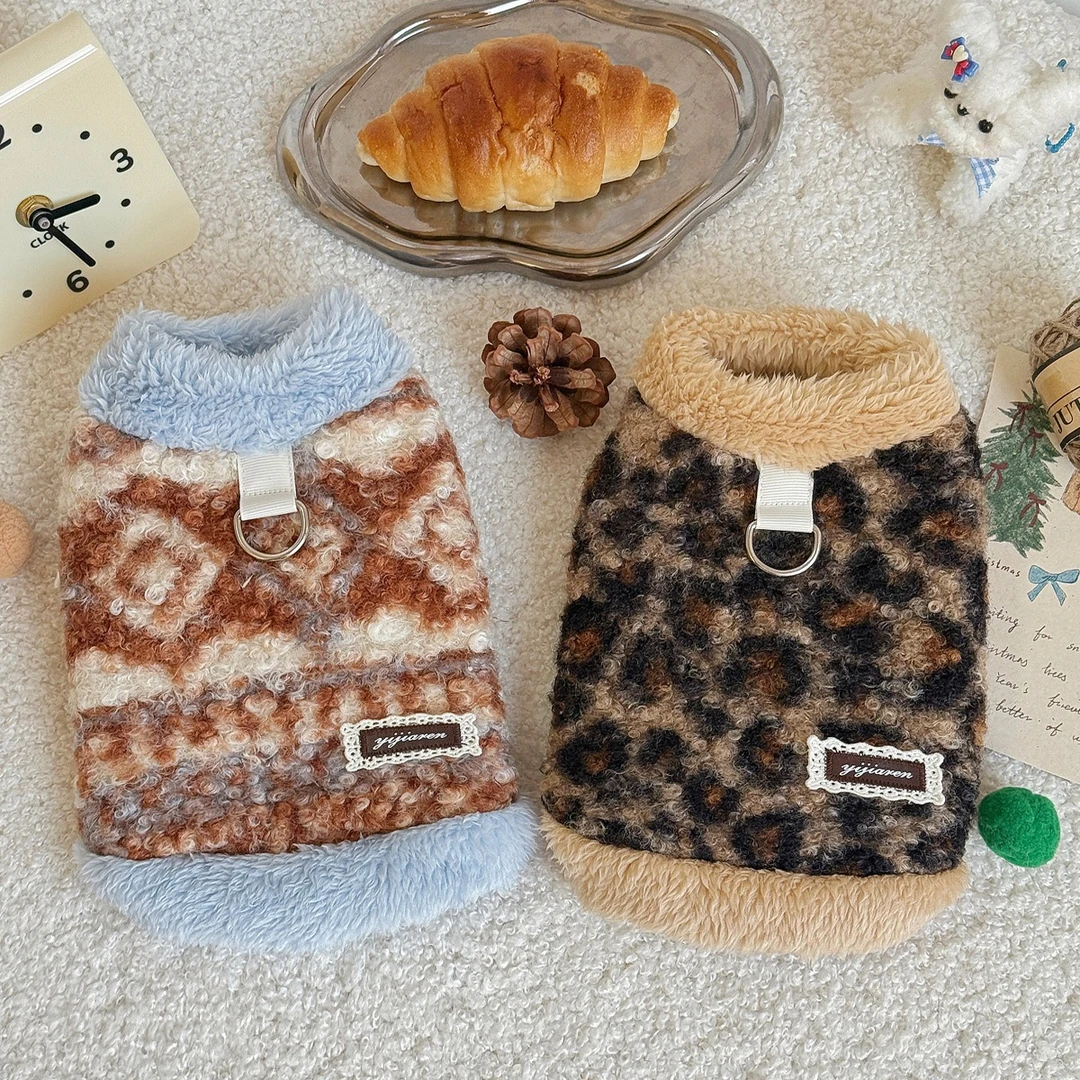 泰迪比熊衣服秋冬装绒衣保暖背心可爱小熊贵宾雪纳瑞猫咪狗狗衣服