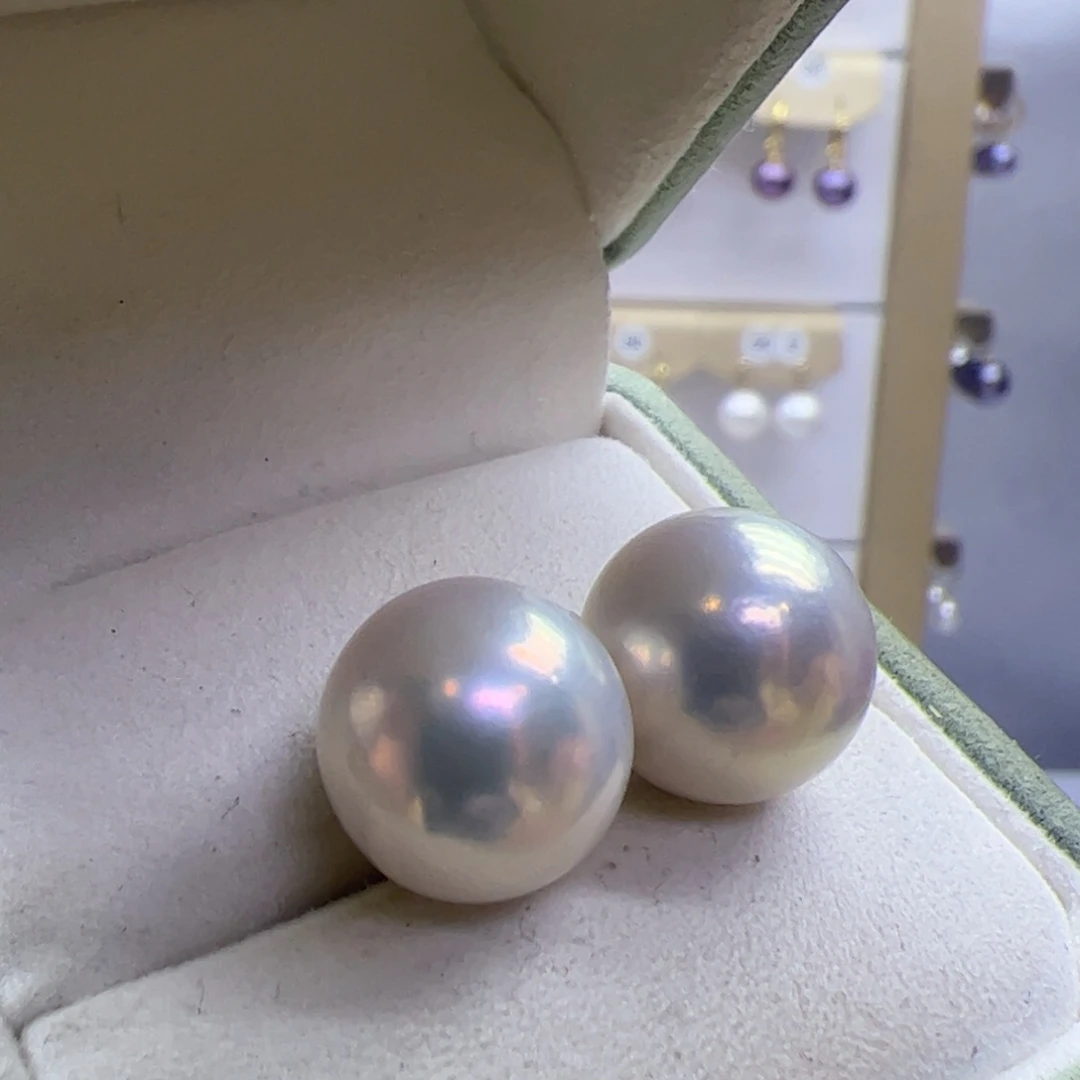 淡水珍珠耳饰银S925镶嵌