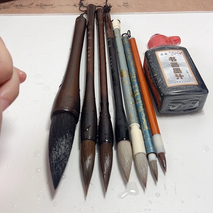 毛笔组合七支送墨汁