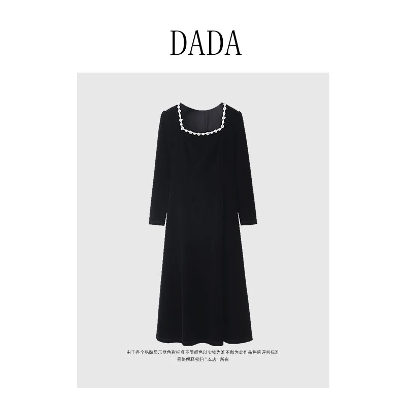 PANG DADA【法式珍珠】新款显瘦气质气质轻奢复古连衣裙LWT1010