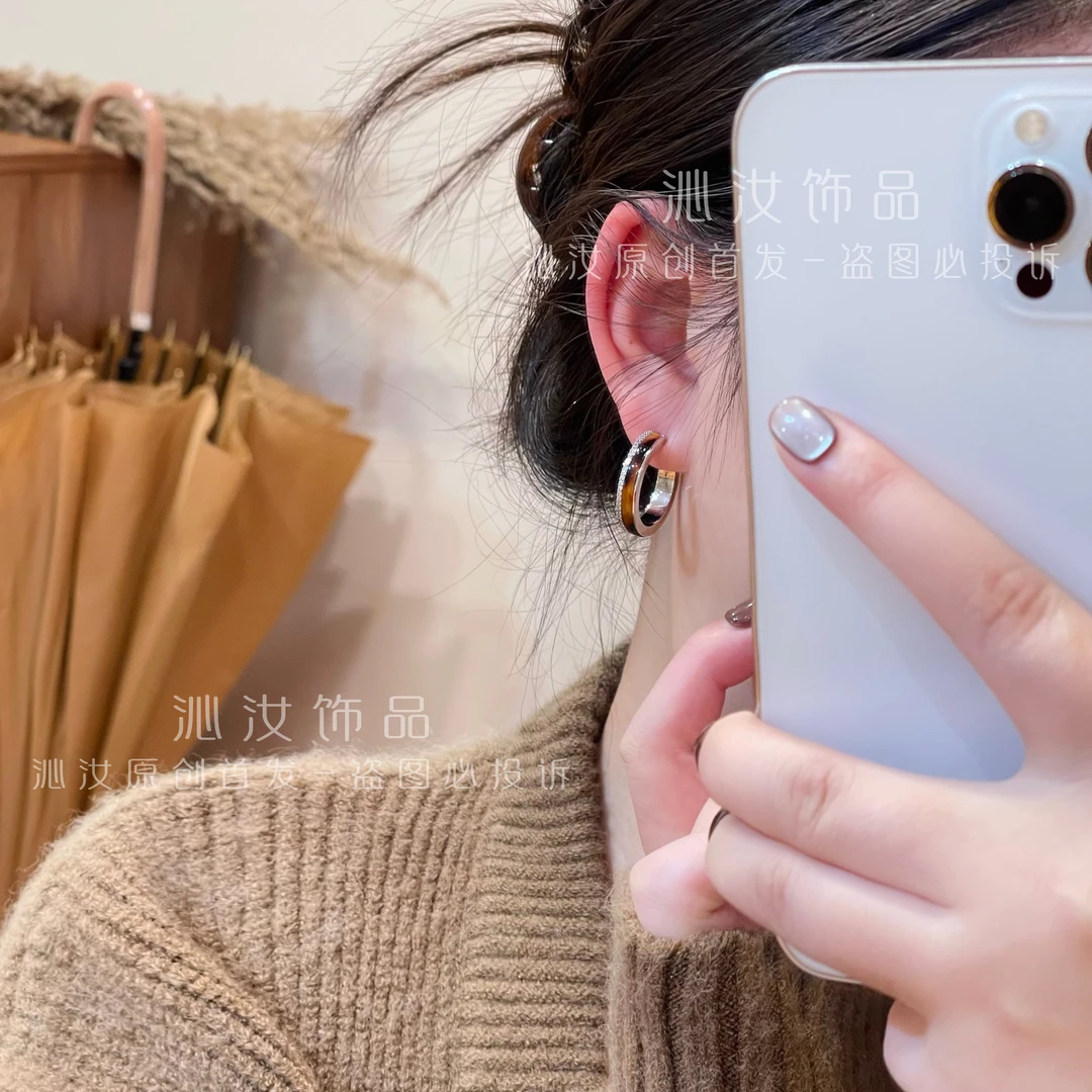 【沁汝饰品】FQ924豹纹耳扣轻奢百搭气质高级