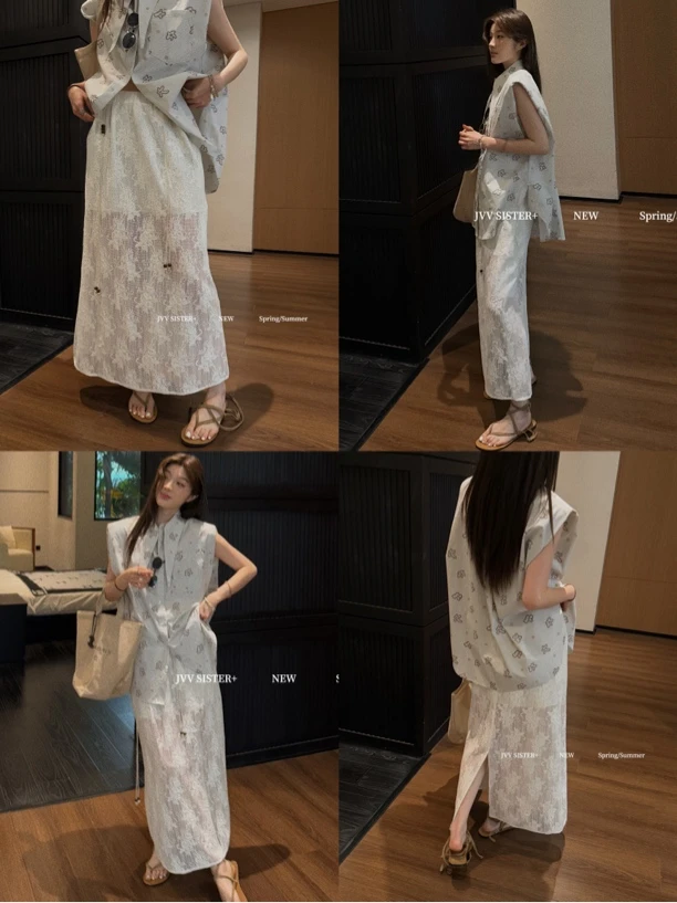 福秒-蕾丝松紧的！显瘦百搭松紧腰蕾丝半身裙+腰带（JD90318#）JVV