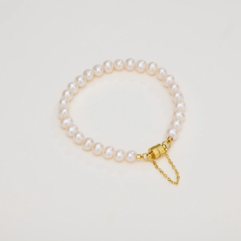 Z9天然淡水无核珍珠手链6-7mm（多样性发其一）