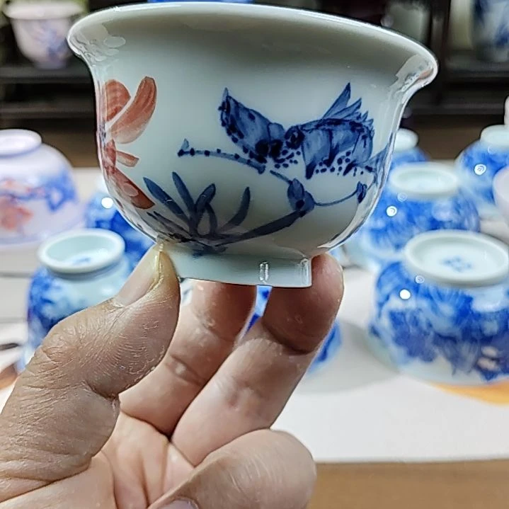 景德镇陶瓷手工手绘杯子容量80