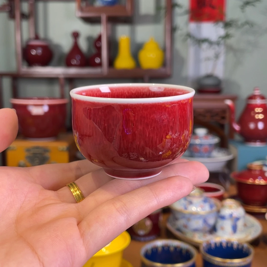 橙清欢雅玩原矿郎红福利小炉士杯