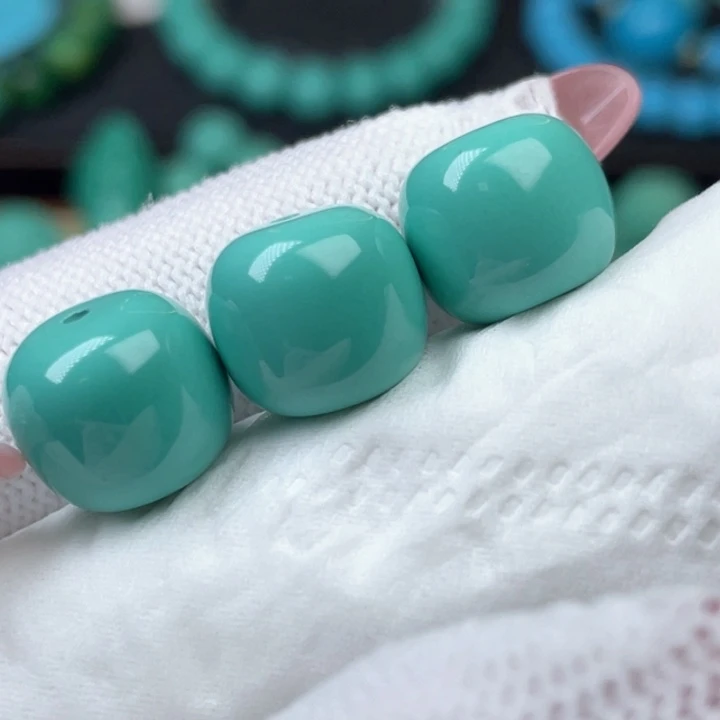 高瓷蓝绿12mm老型单颗高货