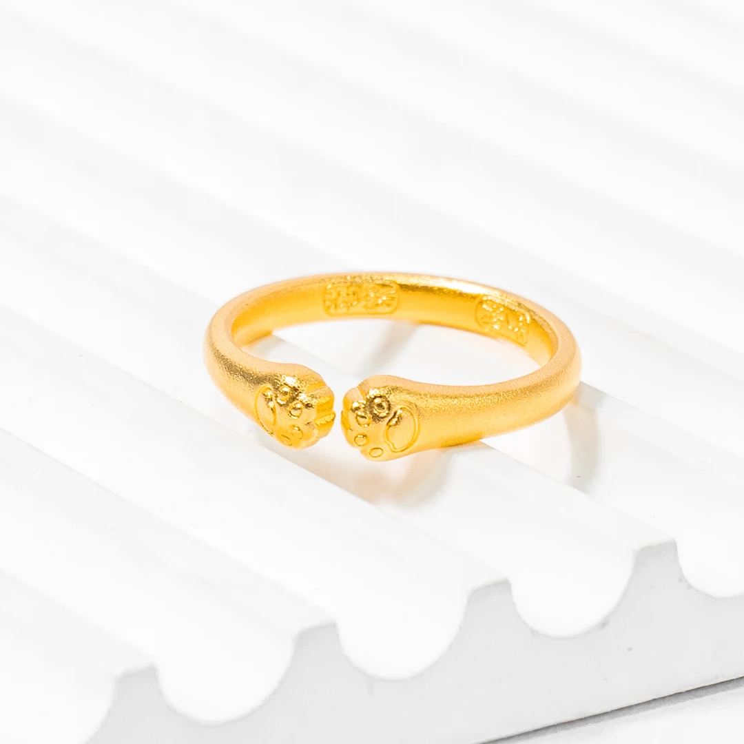 足银戒指 猫爪戒指小