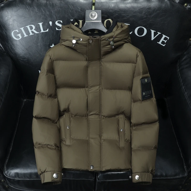 WEBUNSAPET维比萨玻冬季潮牌连帽羽绒服白鸭绒防寒保暖外套男士