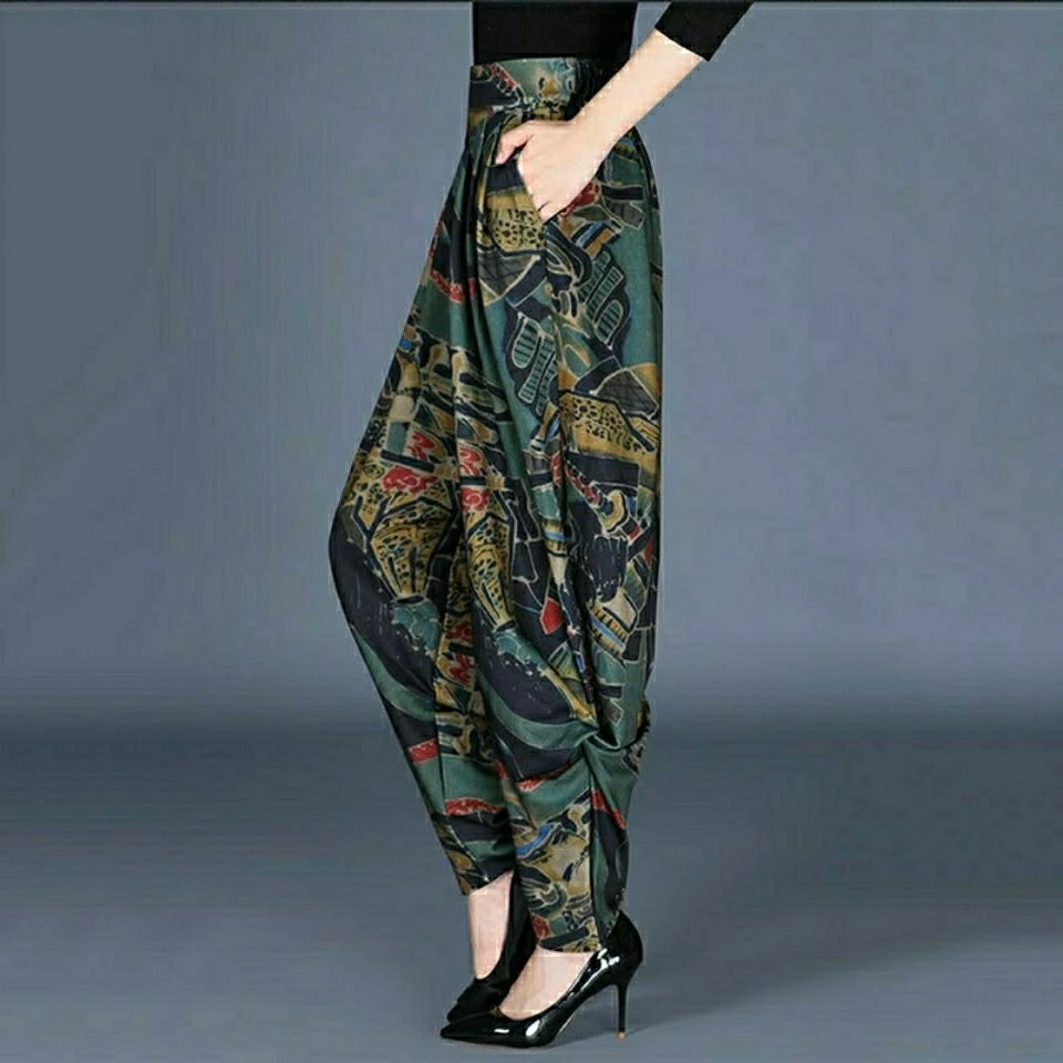 清仓捡漏~专柜剪标纯绵春秋哈伦裤新款显瘦高腰大码中老年休闲裤