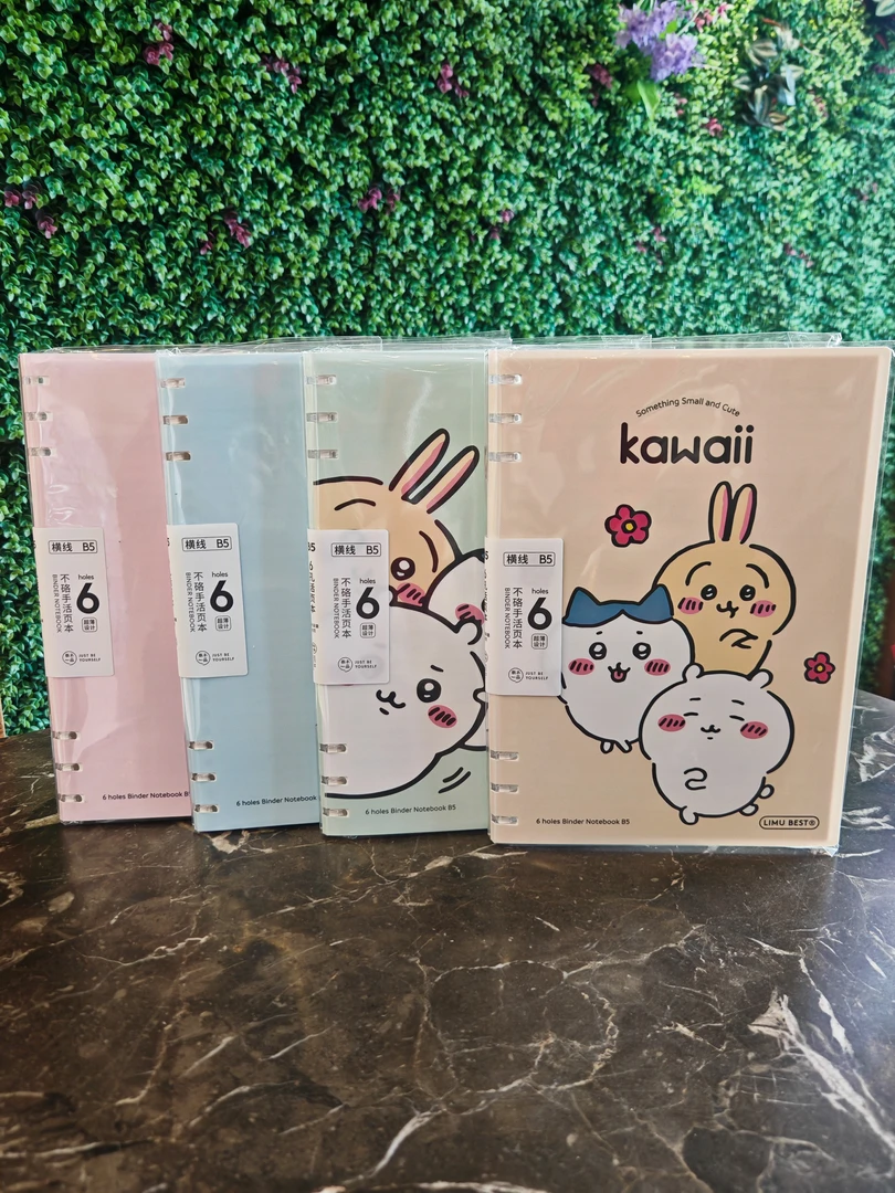 枥木一品吉伊卡哇6孔B5活页笔记本可拆卸不咯手60页