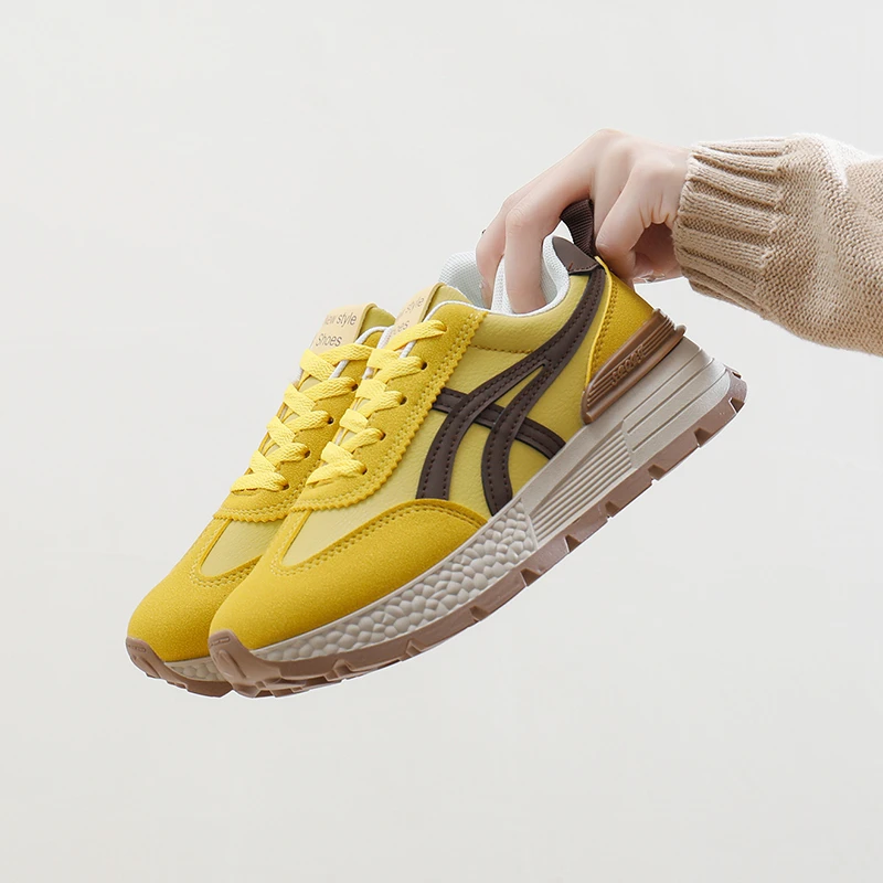 品牌断码2025春季阿甘鞋女轻便平底板鞋厚底时尚休闲鞋学生老爹鞋