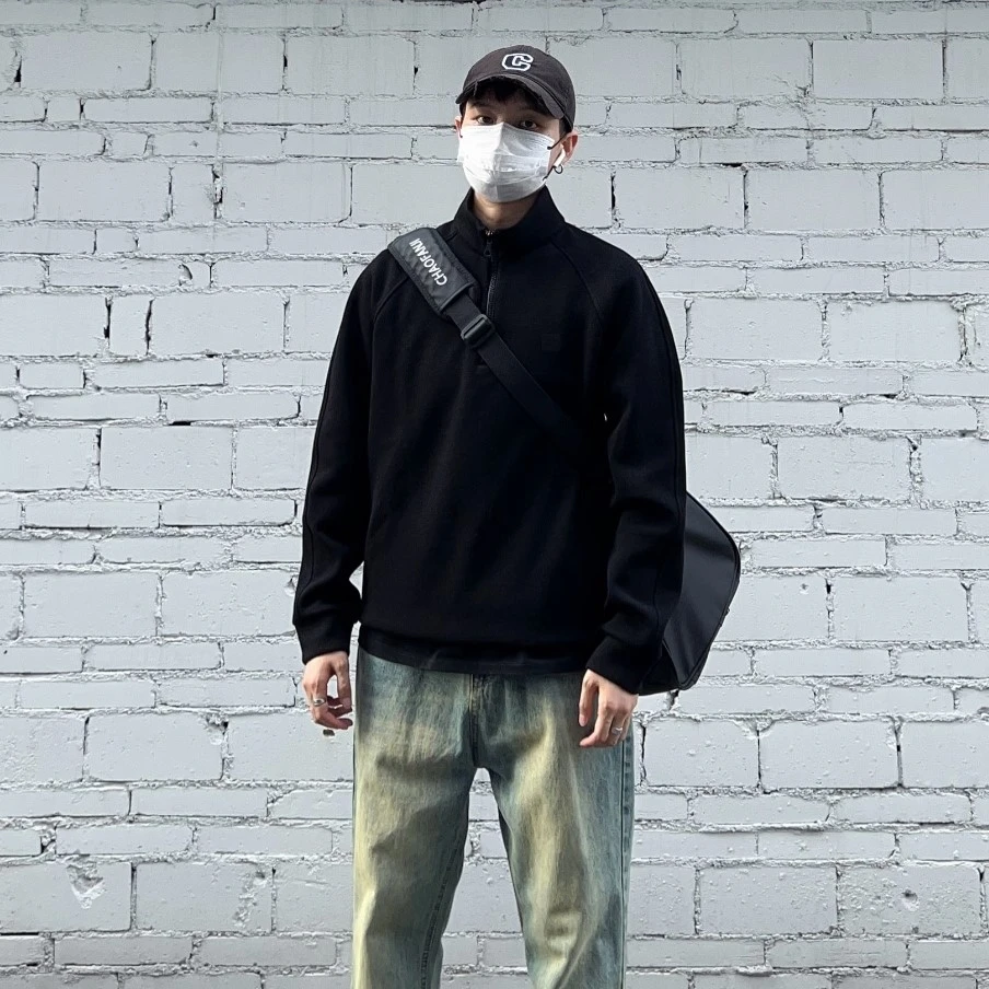 2DSENT【户外半拉链同款】轻奢潮牌男女情侣款卫衣