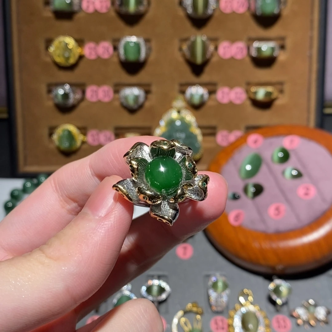 和田玉未镶嵌戒指