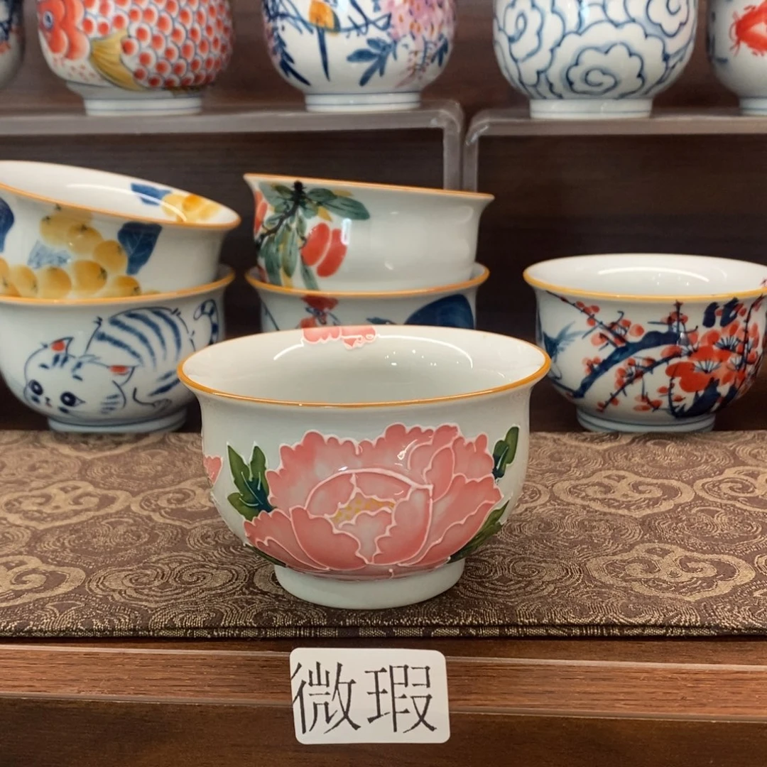釉下彩老陶泥手工绘制