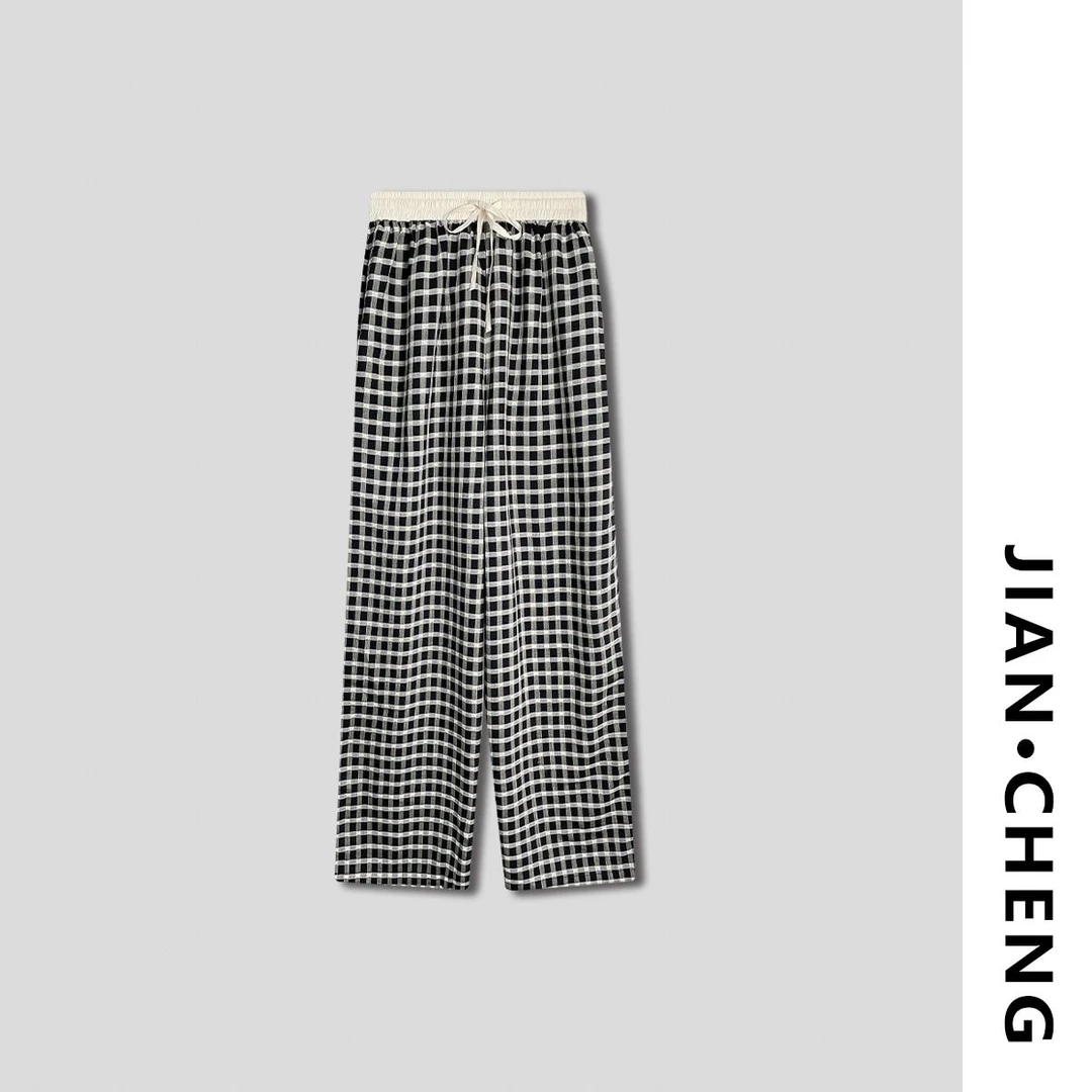 【简柽】天丝醋酸格子裤D507-1801