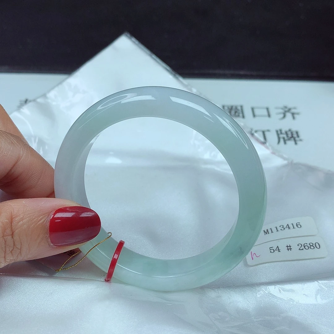 翡翠手镯未镶嵌54圈3416