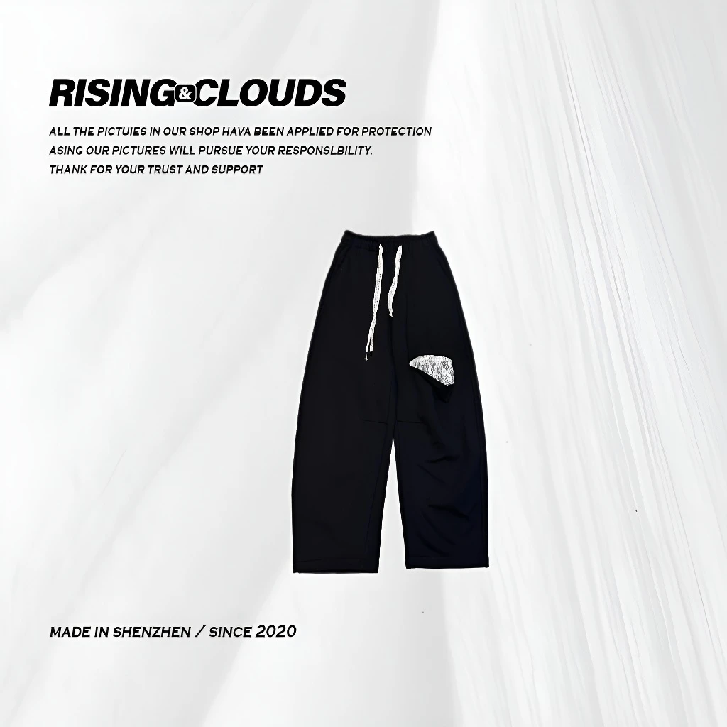 RISING&CLOUDS现【小云姐】舒适百搭显瘦时尚香蕉弯刀裤030392