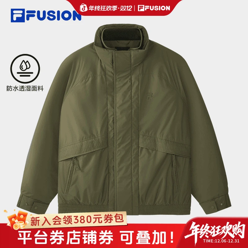 FILA斐乐冬季保暖棉衣棉服男立领防风防泼水加厚外套T11M615902F