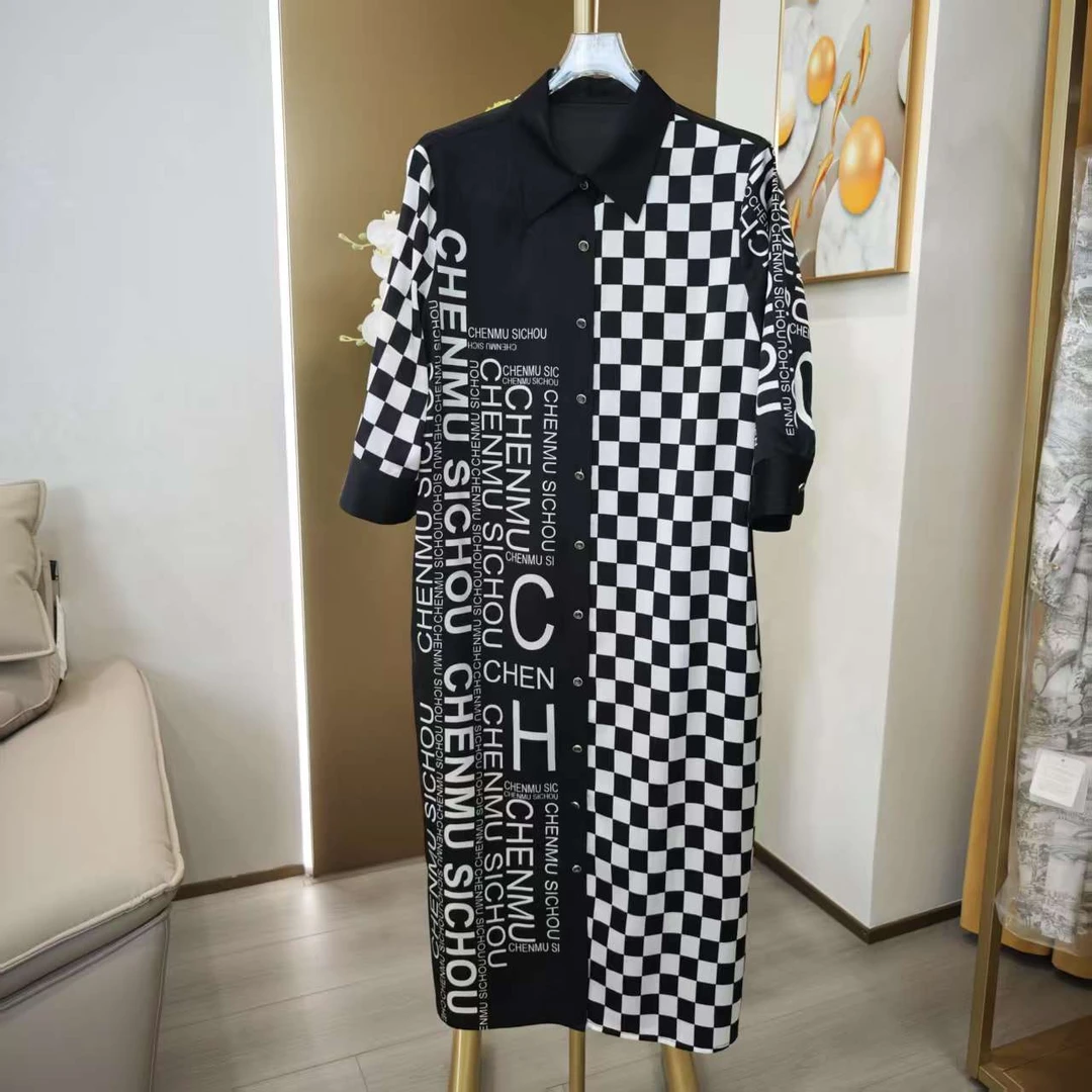 【宸慕】印花春夏重磅高端桑蚕丝连衣裙25706