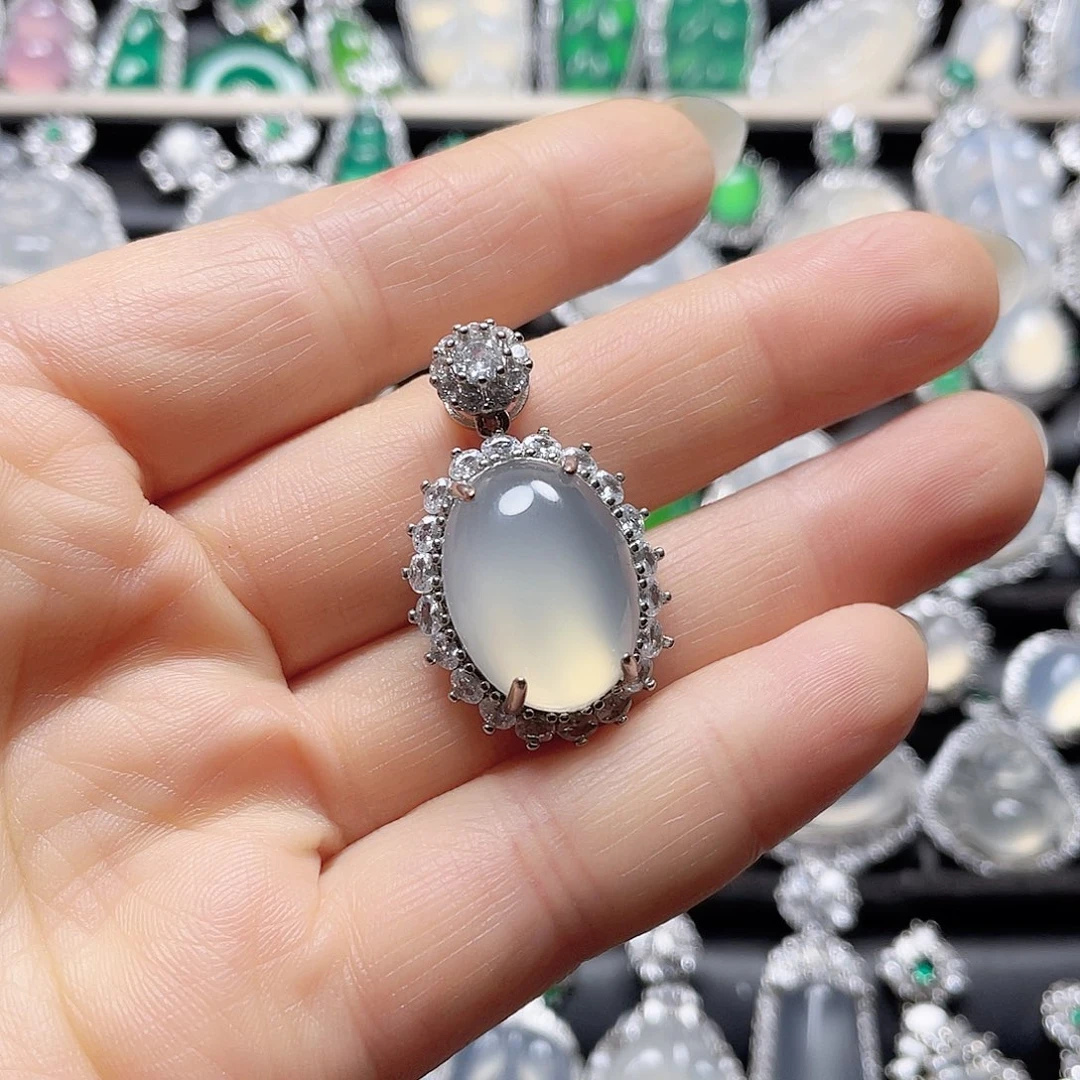 玛瑙/玉髓挂件吊坠合金