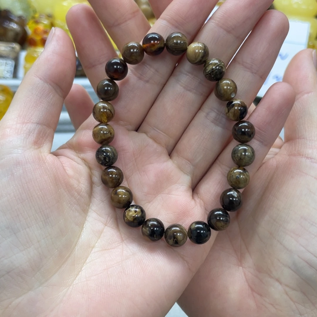 琥珀未镶嵌裸石天然琥珀8+mm