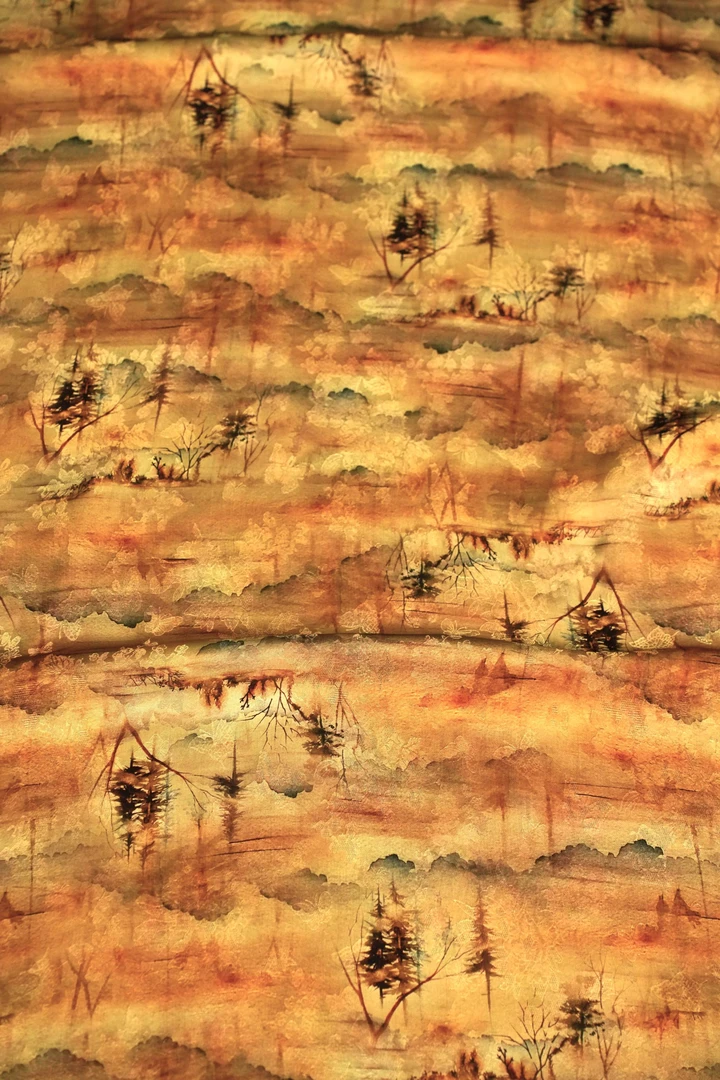 【山水情】布头清仓 高档新中式香云纱花萝提花旗袍面料