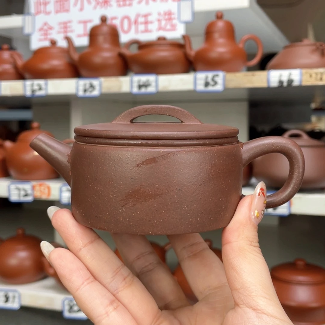 紫砂茶壶寒***菜紫泥全手160毫升