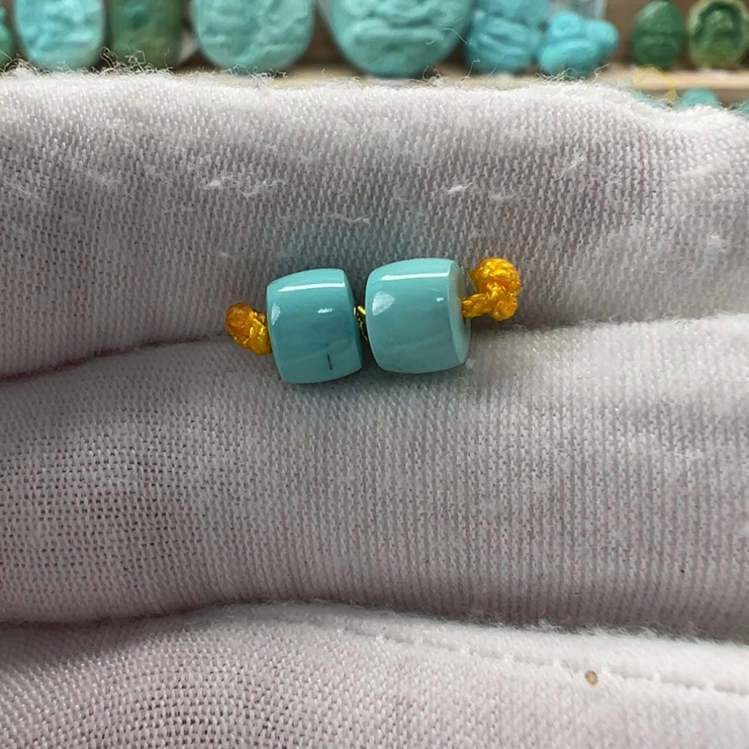 未镶嵌绿松石直切珠6.4x5mm