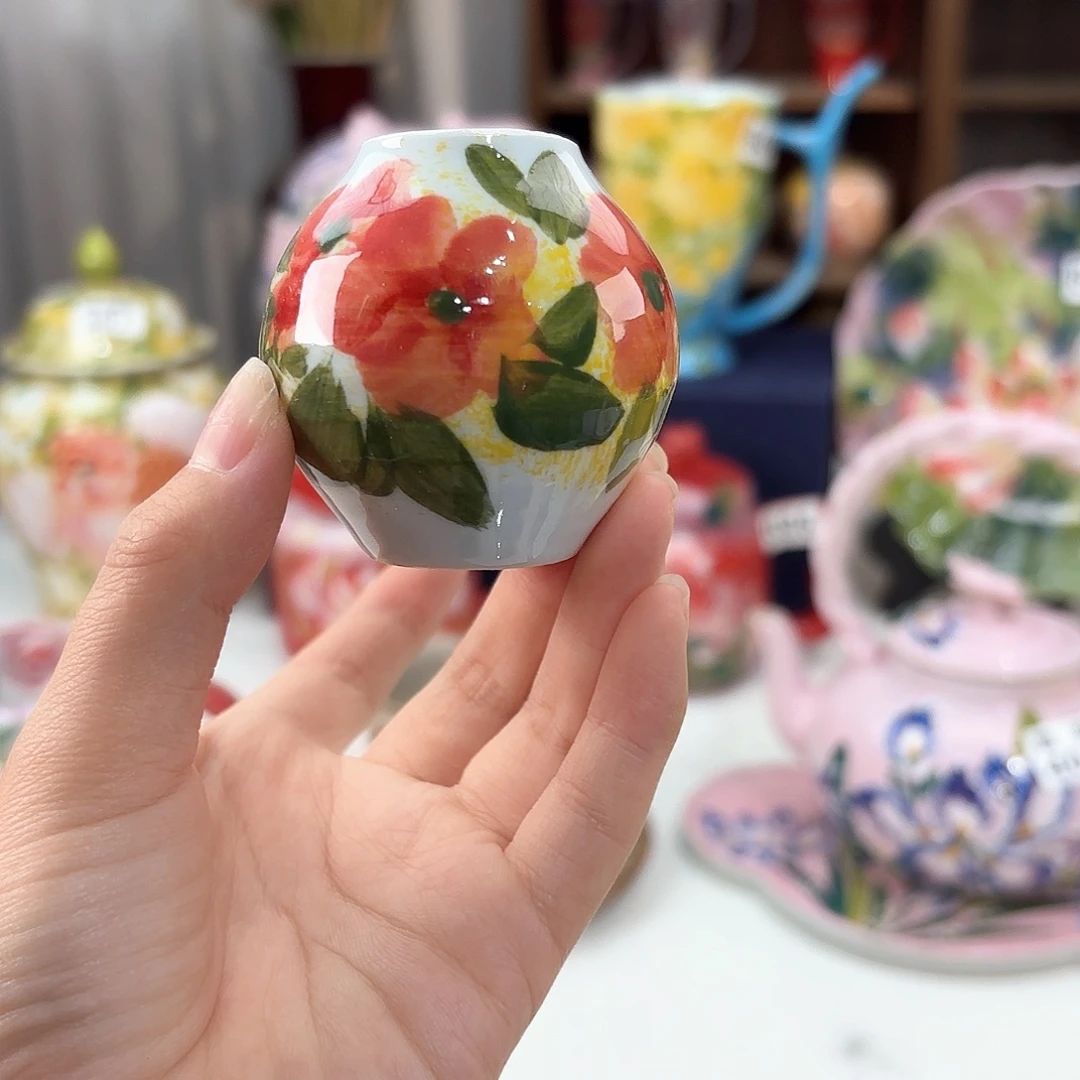 景德镇手绘高温釉下彩陶瓷茶具