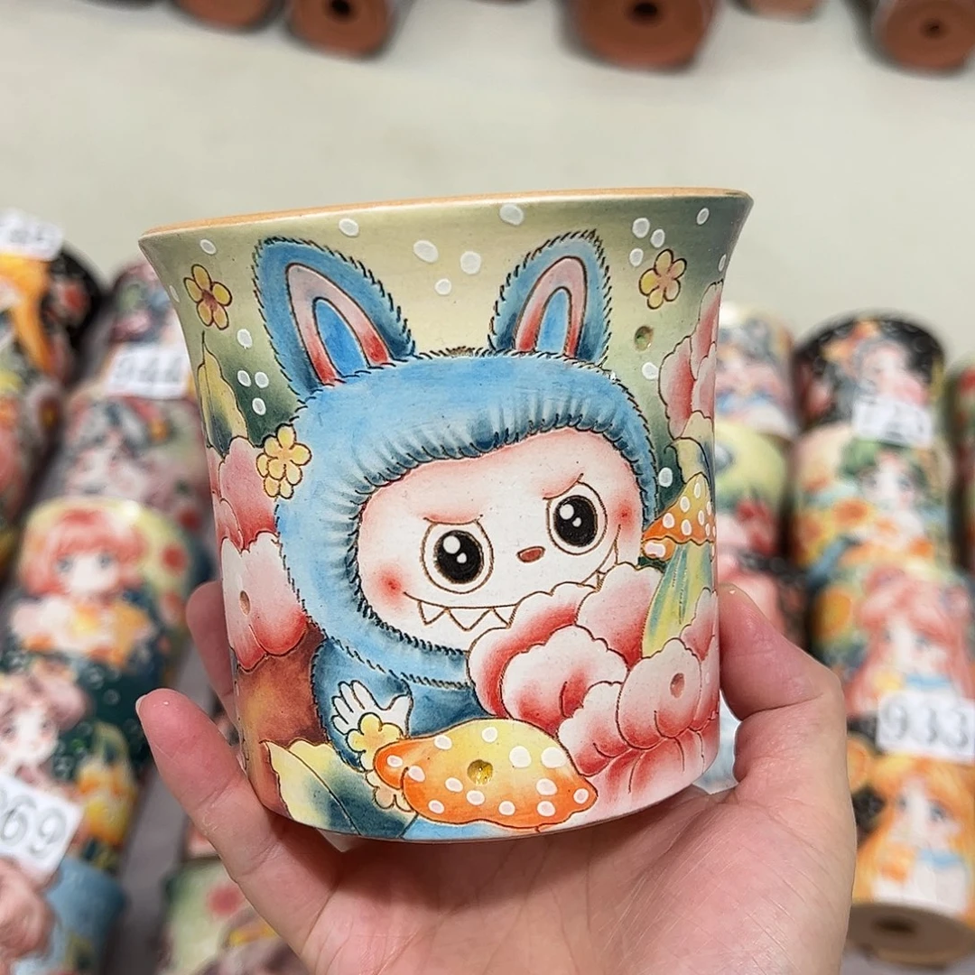 景德镇炫彩手绘口10.5高10