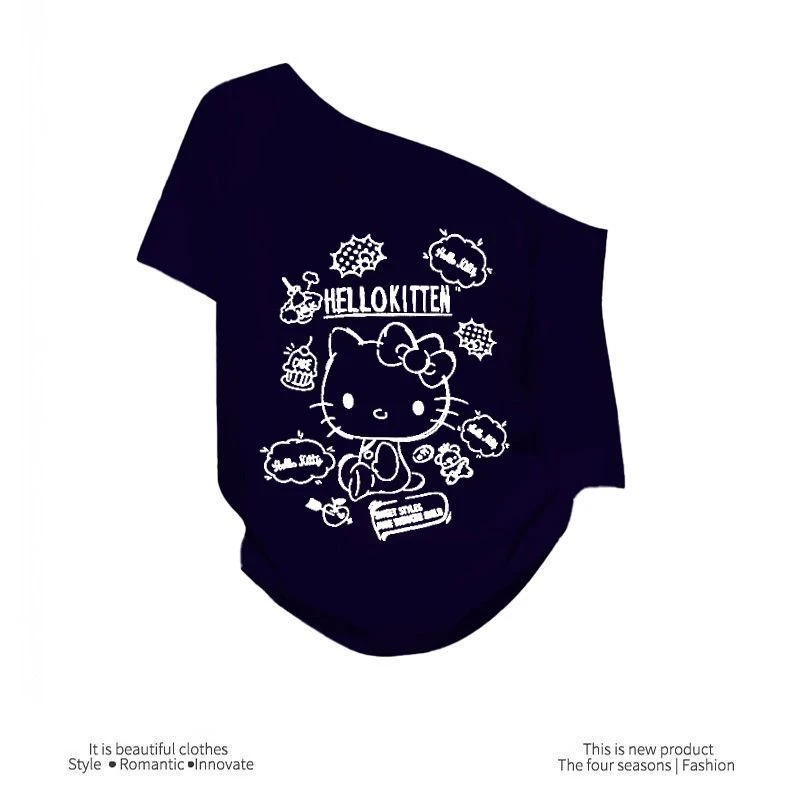 【ZHAP】新款斜肩宽松短袖t恤女藏青色清新通勤欧美风百搭多巴胺上